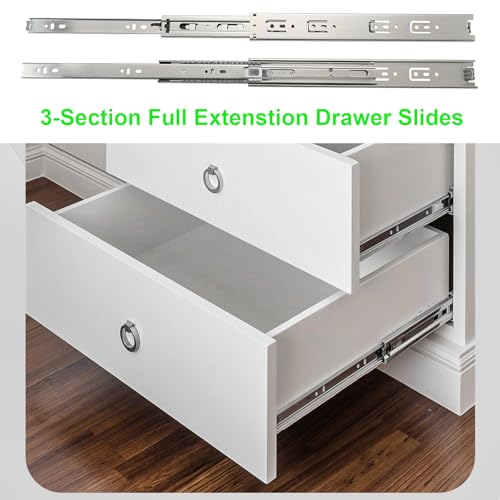 Hitess 10 Pairs of 12 Inch Full Extension Ball Bearing Side Mount Cabinet Drawer Slides,85 LB Load Capacity with Rear Mounting Brackets - size: 12 Inch