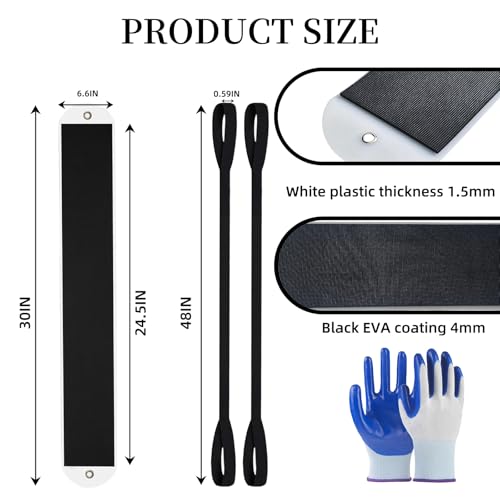 Appliance Furniture Sliders for Heavy Duty Carpet/Hardwood - 660lb Capacity 2-Pack, Thick Non-Scratch Moving Pads for Refrigerators, Safes - Reusable Appliance Mover with Pull Straps (2.5ft) - size: 6.7IN*30IN