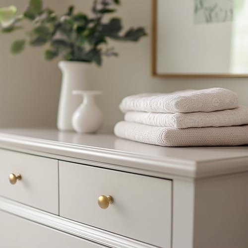 HESTIA HARDWARE 10 Pack | Gold Cabinet Knobs | 1.15 Inch (29mm) Brass Gold Kitchen Cabinets Knobs and for Bathroom Drawer I Champagne Accent Pulls(Z5.10.L) - color: Gold