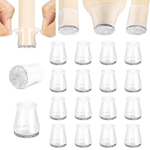 Aneaseit Chair Leg Floor Protectors - Felt Bottom Silicone Pads for Hardwood Floors & Furniture Feet - Chair Leg Caps - Rubber Caps for Chairs - Floor Protectors for Furniture - size: Small