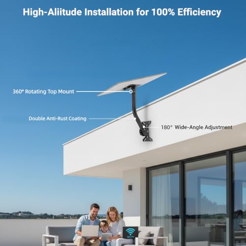 Starlink Gen 3 Mounting Kit for Roof, Pole & Wall Installations, Heavy Duty Adjustable Mounting Bracket with Accessories, Weatherproof Outdoor Satellite Dish Mount