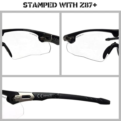 HTS HUNTERSKY Ballistic Tactical Shooting Glasses ANSI Z87+ UV400 Protective Eyewear - color: Yellow