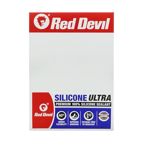Red Devil 0787 Silicone Ultra 100% RTV Silicone Sealant, 10.1 oz., Clear, 12 Pack - color: Clear, size: 12 - Pack, style: 10.1 oz.