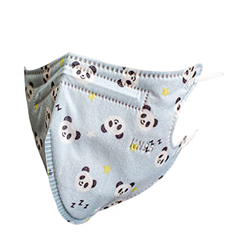 Disposable Safety Mask 5 Ply Protection Face Mask for Kids 20 pcs (Kids Panda Blue) - color: Kids Panda Blue