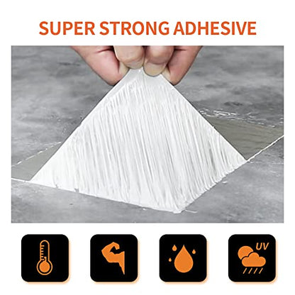 TAPEBEAR Butyl Tape Waterproof Sealing Tape Aluminum Foil Tape, for RV Repair, Window, Silicone, Glass & EDPM Roof Leak Patching, Boat and Pipe Sealing, Silver, 4inch x16feet - size: 100mm x 5m