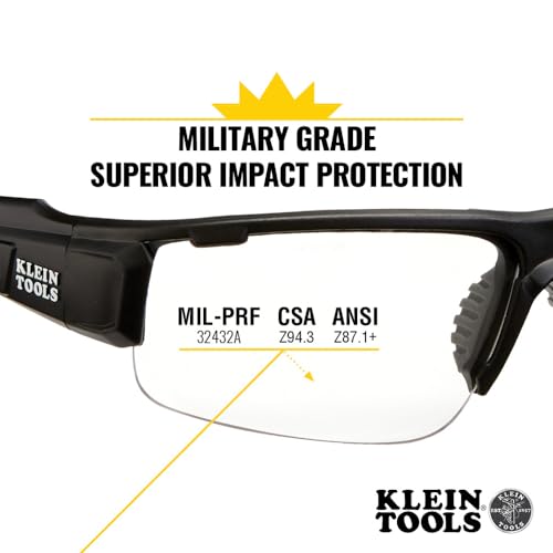 KLEIN TOOLS Safety Glasses, Professional PPE Protective Eyewear with Semi Frame