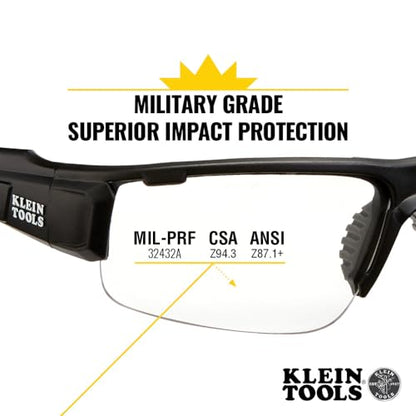 KLEIN TOOLS Safety Glasses, Professional PPE Protective Eyewear with Semi Frame