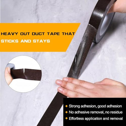 Brown Duct Tape Heavy Duty Waterproof, High Tack Multi-Purpose Cloth Tape 2 Pack, Hand Tearable No Residue Adhesive for Wood, Metal, Furniture Repair, Camping & Packing, 2 Inch x 20 Yards - color: Brown