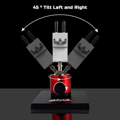 Tabletop Vise Mini Vice Multifunctional Professional Model Building Tool Workbench Vise with Spherical Rotating Metal Base for Hobbies,Jewelry Model Figures Sculpture - style: MS083