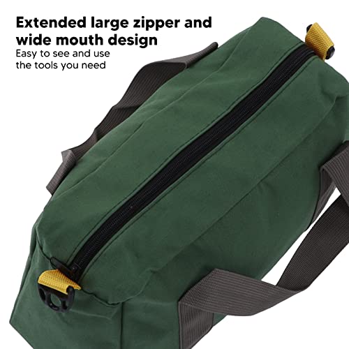 Dioche Wide Mouth Tool Bag Canvas Portable with High Capacity Storage 12in for Technicians Ideal for Hardware Tools (12 Inch) (14 Inch (33x15x24cm/12.99x5.91x9.45in))