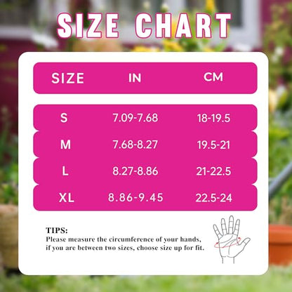 HANDLANDY Ladies Leather Gardening Gloves, Thorn Proof Women Rose Pruning Garden Yard Glove, Heavy Duty Long Sleeve Gloves (Small, Rosy) - color: Rosy, size: Small (Pack of 1)