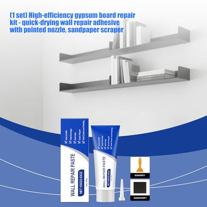 Drywall-Repair Kit, Wall Patchs with Scraper, Multi-Functional Drywall-patchs Pastes for DIY-Home Fix Office-Renovation, Quick Drying