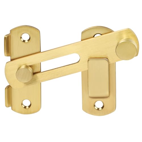 Alise 4 inch Flip Latch Gate Latches, Safety Door Lock for Barn Wood Fence Sliding French Doors,Heavy Duty SUS304 Stainless Steel Gate Hardware Gold Finish,MS9500-G - color: Gold, size: 4 Inch