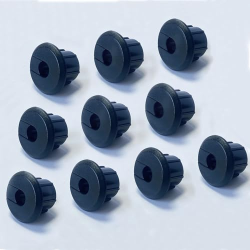 Furniture Wall Hole Bushing Cable Grommet for Starlink Ethernet Cable,Covering 3/4 inch Desk Holes,Universal Cable Management Wire Organizer Pass Through Holes Cover Kits (Black - 10 Pack) - color: Black - 10 Pack