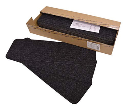 Stair Treads Collection Indoor Skid Slip Resistant Carpet Stair Tread Treads (7 inch x 24 inch) (Black, Set of 13) - color: Black, size: 13 Pcs - 7"x24"
