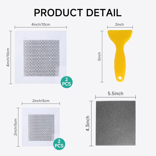 Drywall Repair Kit - 32 OZ Wall Spackle Paste with Self Adhesive Metal Patch, Dryall Repair Patch Kits, White Wall Putty Hole Filler, Quick and Easy Solution for Holes, Cracks and Gaps