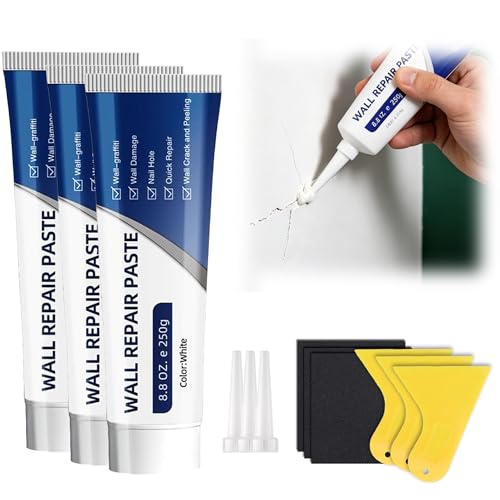 Drywall Repair Kit with Scraper, 2026 New Wall Mending Agent for Holes, Cracks, Small Damage, Quick Easy Solution for Home Wall Efficient Patch Repair (3 pcs) - color: 3 pcs