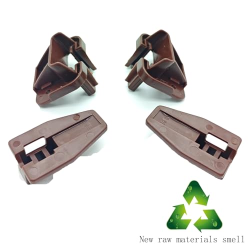 5 sets for kenlin Drawer Slide Track Guide Glide - Replacement Parts for Dressers and Nightstands - Bottom Mount - Brown (5) - size: 5