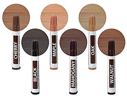 6Pc Furniture Markers Touch Up Repair System Scratch Restore Kit