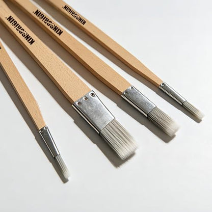 Trim Paint Brushes Set of 4-0.25", 0.5", 0.7", 1" Slant Lining Fitch Paint Brushes for Detail, Small Cutting in Brushes for Trim, Edges and Crafts - size: 4 PCS, 0.25",0.5",0.7",1"