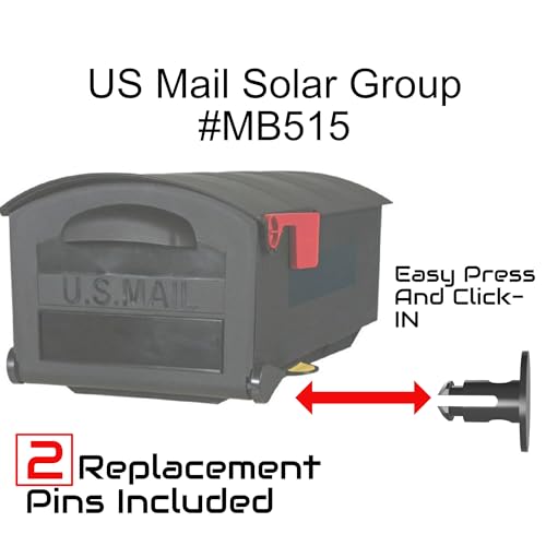 US Mail - Solar Group MB515 Mailbox Hinge Pin Replacement Set, Compatiable with Model MB515 2 Pack, 3D Printed ABS Resin, (Black) - color: Black