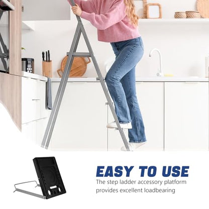 Kisangel Platform Accessories for Painters, Anti-Slip Extension Ladder Platform System, Work Tray for Tools, Heavy Duty Work Stand 13.78x10.63 Inches