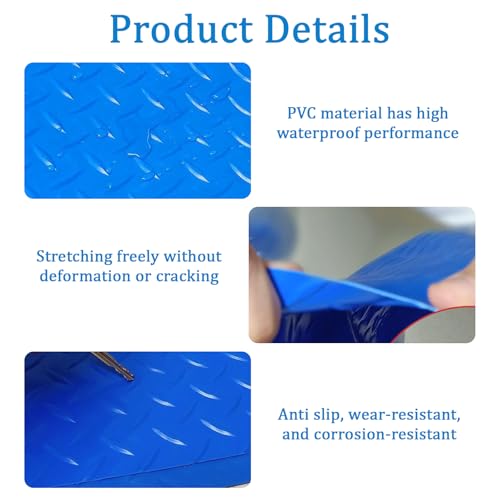 Swimming Pool Ladder Step Mat, 36" x 36" Protective Pool Ladder Pad Step Mat with Non-Slip Texture, Pool Liner Protection Mat for In-ground or Above Ground Pools
