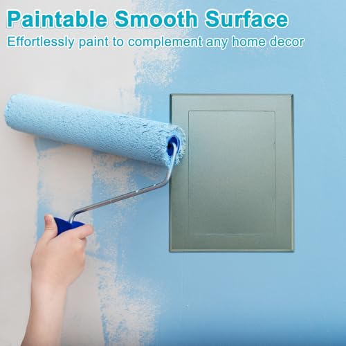 M METERXITY 2-Pack Access Panel for Drywall, 7x5 Inch Plastic Self Adhesive Wall Hole Cover Access Doors for Wiring Cable/Ceiling, Removable Plumbing Wall Panel [Gold Tone, Rectangle] - color: Gold Tone