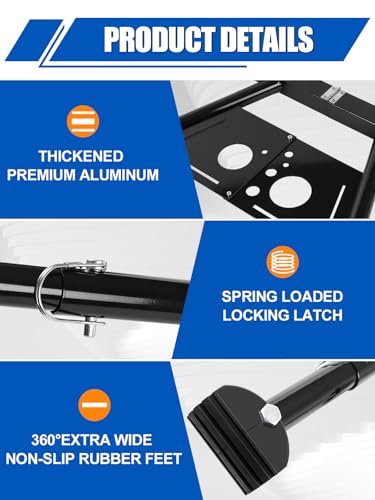 Ladder Stabilizer, Extended Ladder Stabilizer for Roof Gutters, Wall Gutter Ladder Standoff, Adjustable Length 17-29", Aluminium Ladder Accessory, Withstand 300 LBS Weight Rating, Folding