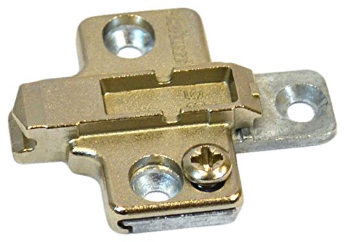 Blum 175H7100x8 175H7100, Frameless Mounting Plate, Clip-On, 0 mm Height (Pack of 8 Without Screws), Nickel Finish - size: Pack of 8, style: Without Screws