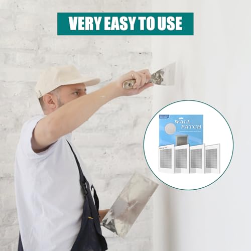 4Pcs 10 Inch Large Drywall Patch, Wall Repair Patches, Self-Adhesive Fiberglass Repair Kit Dry Wall Hole Repair Patch for Aluminum Metal Sheetrock Ceiling (10"x 10") - size: 10 Inch_4Pcs