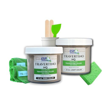 Travertino HQ Kit – Fill & Repair Travertine Holes, Cracks, and Voids with Customizable Color Matching