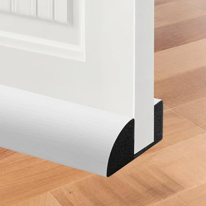 2 Pack Door Draft Stopper 36" Adjustable Under Door Draft Stopper Soundproofing 30 Inch to 36 Inch Noise Blocker Seal Large Gap up to 1.2", Easy to Install White - color: White