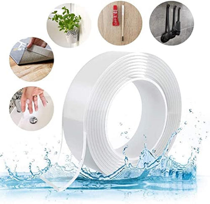 Double Sided Tape Heavy Duty, Extra Large Nano Double Sided Sticky Adhesive Tape, Clear Mounting Tape Picture Hanging Strips, Removable Wall Tape (16.5Feet) - size: 16.5Feet