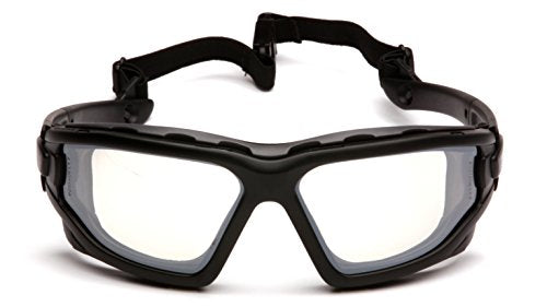 PYRAMEX I-Force Sporty Dual Pane Anti-Fog Goggle, Black Frame/Clear Anti-Fog Lens - color: I/O Mirror Anti-fog Lens / Black Frame/ Slim Style