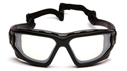 PYRAMEX I-Force Sporty Dual Pane Anti-Fog Goggle, Black Frame/Clear Anti-Fog Lens - color: I/O Mirror Anti-fog Lens / Black Frame/ Slim Style