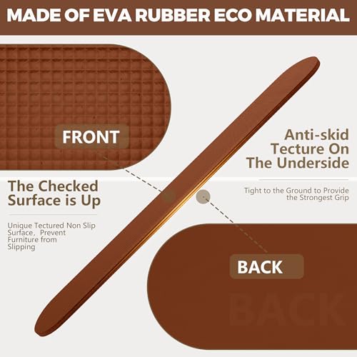 4 Pack Premium Non Slip Furniture Rail Pads for Hardwood Floors, 30in Rubber Recliner Chair Floor Protectors, Anti Slip Furniture Grippers Recliner Pads to Keep Furniture from Sliding on Floor Brown - size: 4 Pcs Rail-Brown