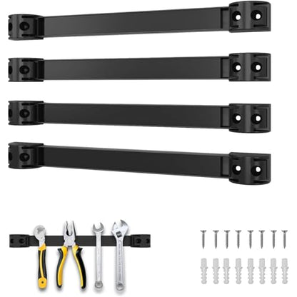 12" Magnetic Tool Holder, 4 Packs Magnetic Storage Strips Magnet Bar PVC Coated for Garage Tool Organizer Mounted Hanging Strip,Heavy Duty of Holder Easy to Install - style: 12IN-4 PACK