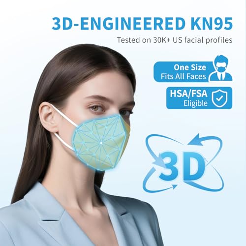 akgk KN95 Face Mask 50 PCS, Breathable Protection Masks, 5-Ply KN95 Yellow Masks, Cup Dust Safety Masks - color: Yellow