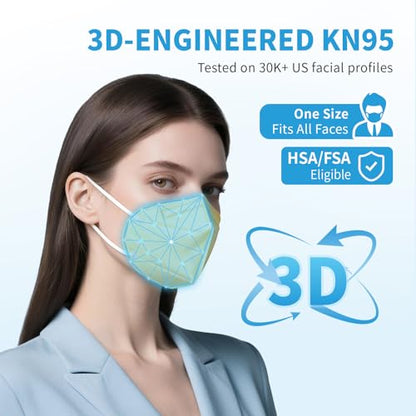 akgk KN95 Face Mask 50 PCS, Breathable Protection Masks, 5-Ply KN95 Yellow Masks, Cup Dust Safety Masks - color: Yellow