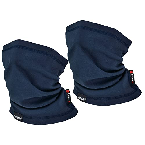 Fullsheild FR Flame Resistant Face Mask Full Cover Neck Gaiter Snood for Welding Hunting Army Military Working - color: Navy Blue-2pack