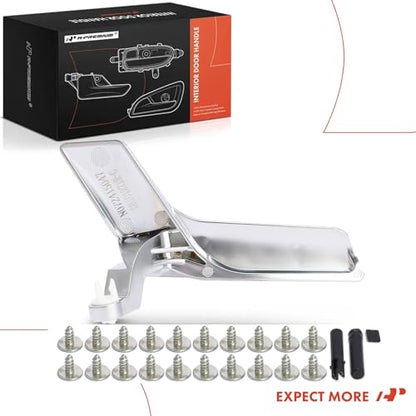 A-Premium Front or Rear Right Passenger Side Interior Door Handle Compatible with Mercedes-Benz C230 2008-2009, C250 2010-2015, C300 C350 C63 AMG 2008-2015, C400, C63 AMG S, GLK250, GLK350, Chrome - style: Front Right or Rear Right