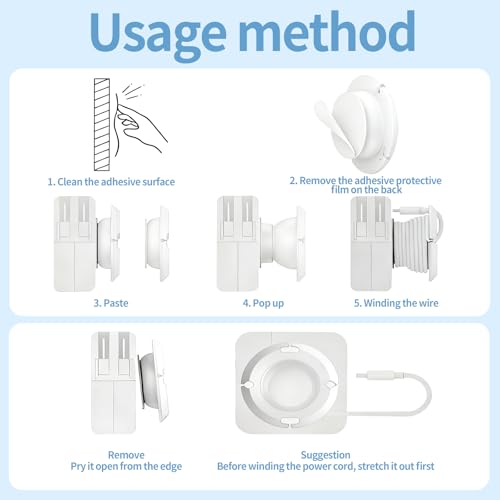 3-Pack Silicone Foldable Charger Cord Organizer – Collapsible Cable Winder & Appliance Cord Holder Compatible with MacBook, PC, USB-C Chargers, and Adapters, Cruise Travel Essentials 2025 (White)