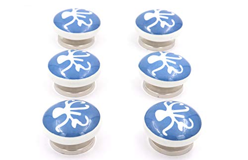 THDC Nautical Drawer Pulls, Drawer Knob, Cabinet Knob, Kitchen Cabinet Pull, Door Knob, Door Pulls (Set of 6) (Nautical Octopus) - color: Blue Octopus