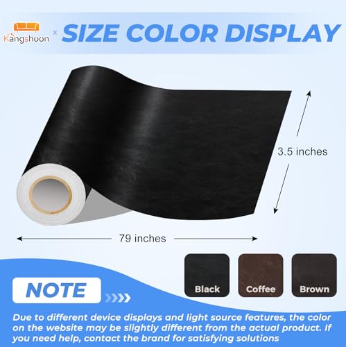 Leather Repair Patches, 3.5X79 Inch Self-Adhesive Leather Repair Tape, Stretch Vinyl Repair Kit for Couch Furniture Sofas Car Seats (Black, 3.5X79 Inch) - color: Glossy Black, size: 3.5X79 Inch