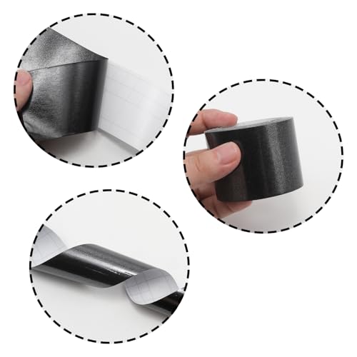 Lilaly 2 inches x 32 feet Wood Grain Repair Tape,Imitation Wood Grain Tape,Widely Used for Tables, Doors, Floor and DIY(Black) - color: Black