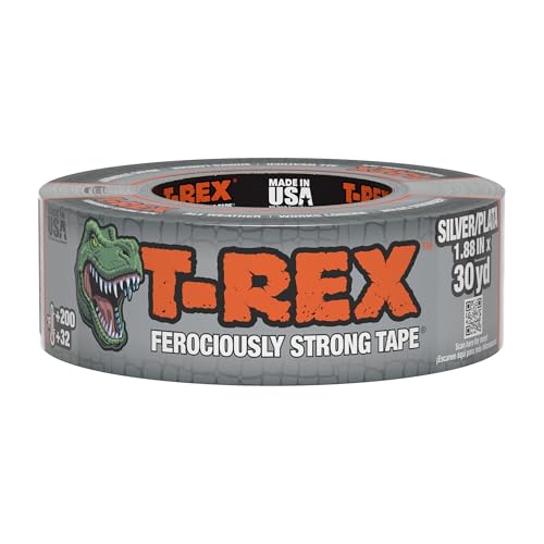 T-REX Tape Heavy Duty Duct Tape with UV Resistant & Waterproof Backing for Ferociously Strong Repairs, 1.88" x 30 yd, Gunmetal Gray, 1 Roll - color: Gunmetal Gray, size: 1-Roll, 30 Yds x 1.88"