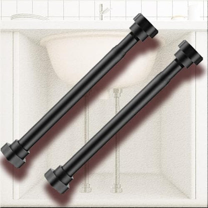 Sink Support Legs Adjustable, Undermount Basin Brackets Black Furniture Leg, Stainless Steel Support Poles Repair Kit for Kitchen Sink Table Leg(2*Height 40-55cm(15.7"- 21.6")) - size: 2*Height 40-55cm(15.7"- 21.6")