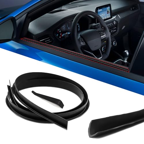 13Ft Car Door Rubber Seal Strip, Window Seal, Self Adhesive Window Trim Molding with Installation Tool, Automotive V-Shaped Rain & Dustproof Window Sealing Strip Universal for Most Cars
