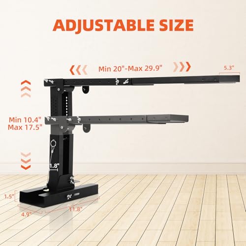 Heavy-Duty Ladder Extender, Non-Slip Ladder Leveler for Stairs with 880lbs Capacity, Adjustable Height/Length Ladder Stabilizer for Single and Extension Ladders